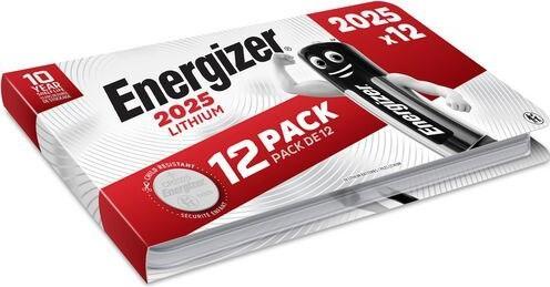Produktbild Energizer Knopfzelle Lithium CR 2025 (12 Stk., CR2025, 163 mAh)