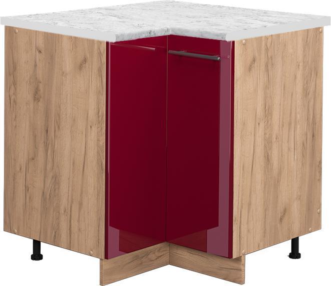 Bordeaux Hochglanz, Goldkraft Eiche, Marble-Weiss, Rot