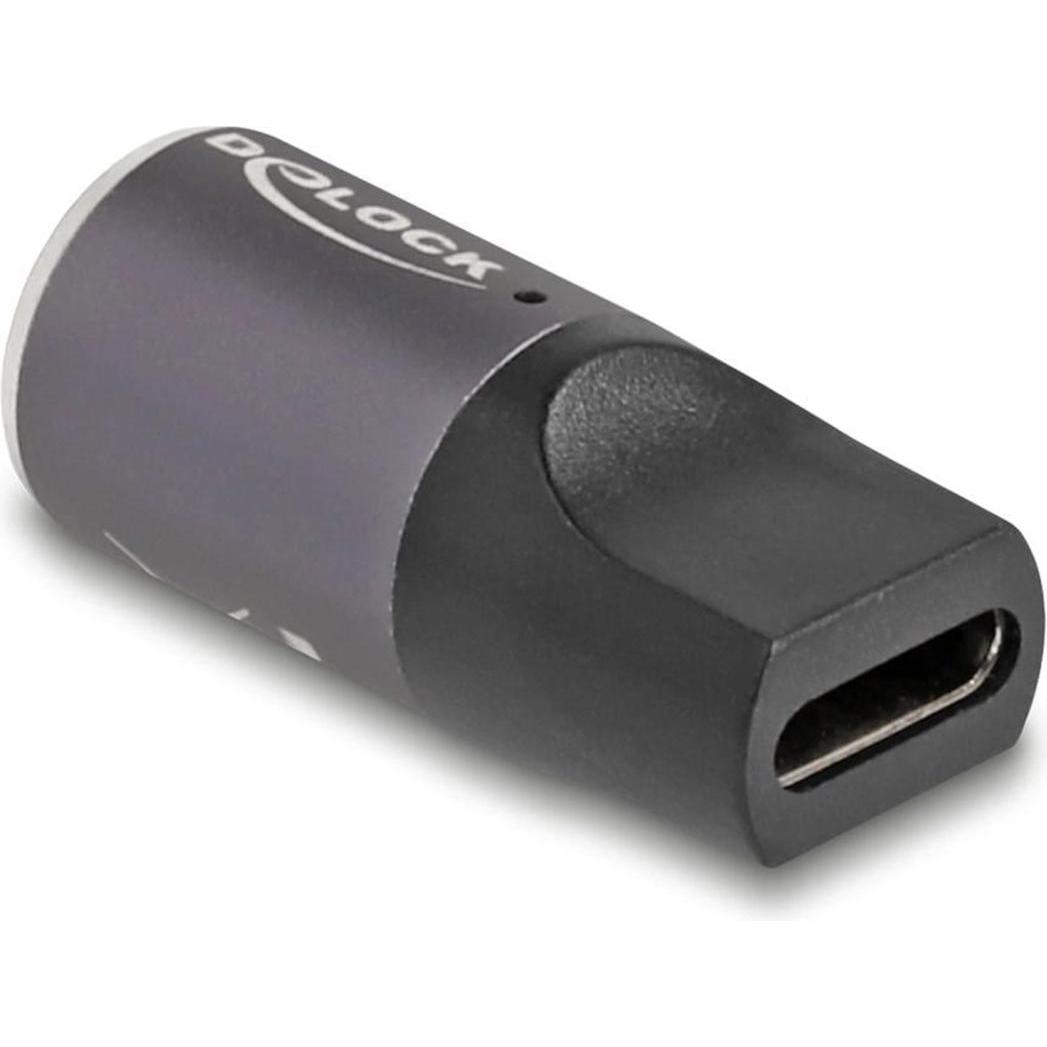 Delock Adattatore per cavo di ricarica per notebook da presa USB Type-C a m (USB-C, 2.60 cm), Adattatore dati + video, Nero