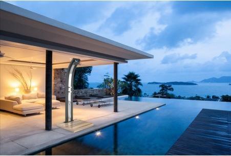 Immagine prodotto Arkema Design Doccia solare con pavimento in legno Okume