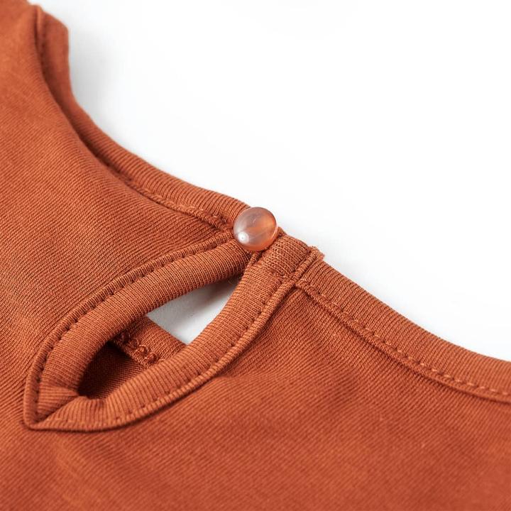 Immagine prodotto vidaXL Camicia da bambino a maniche lunghe Cognac 116,Materiale: 95 % cotone. 5 (116)