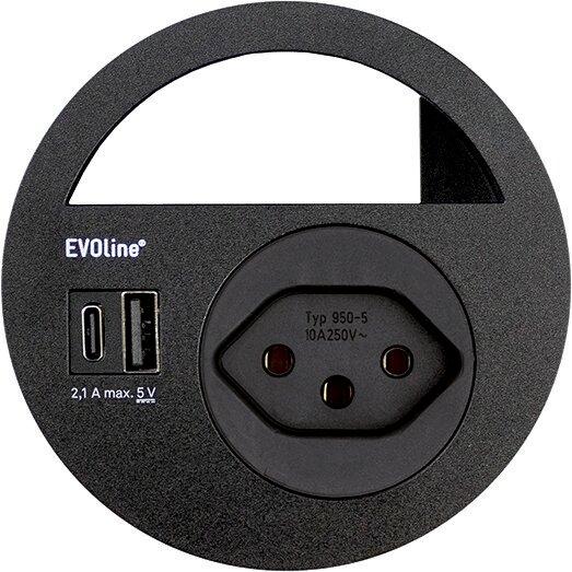Evoline Circle 80 Steckdose CH, 10 A/USB