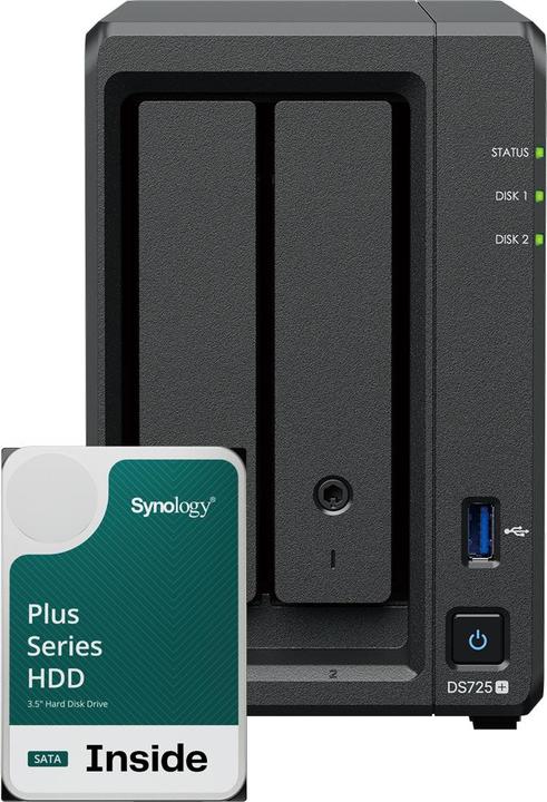 Produktbild Synology DS725+ 2Bay 12TB NAS met 2x 6TB Plus HDD (2 x 6 TB)