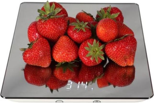 Actual product image Perel DIGITAL KITCHEN SCALE - 5 kg / 1 g - MIRROR EFFECT