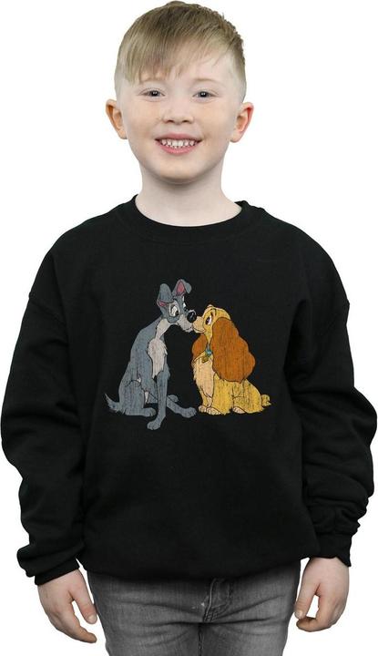 Produktbild Disney Lady And The Tramp Distressed Kiss Sweatshirt Jungen (140, 146)
