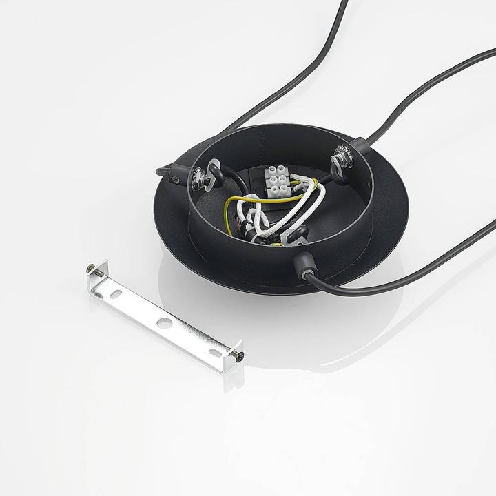 Produktbild Lucande Serina 3 Pendelleuchte Black/Opal (E27)