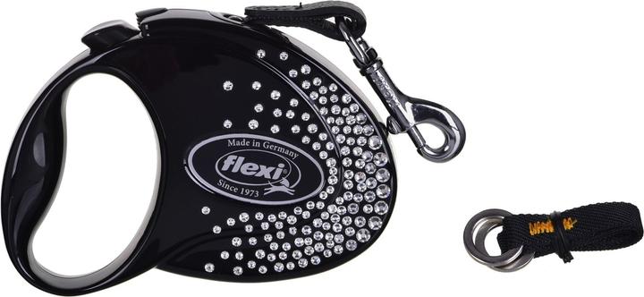 Produktbild Flexi Glam Splash Crystal with Swarovski crystals S - Hund Rückziehbare Leine - 3 m - Schwarz (S, Hund)