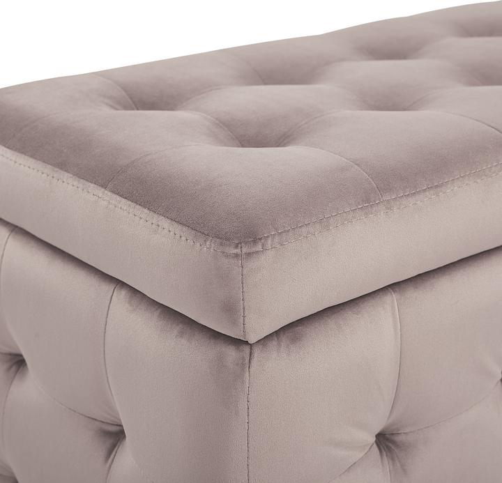 Actual product image Beliani Stool with storage space velvet fabric pink MICHIGAN