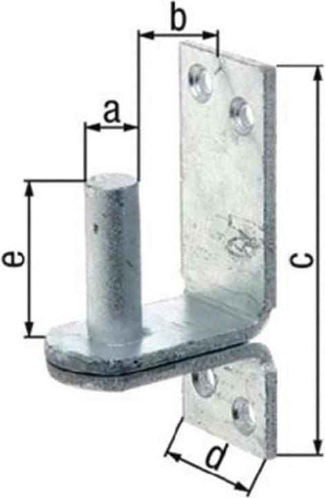 GAH Clamp DII on plate 16x28mm hot-dip galvanised (Blocks, 1 pcs.)