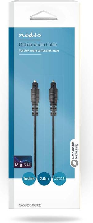 Produktbild Nedis Optisches Audiokabel TosLi nk männlich - TosLink männlich (2 m, Optisch)