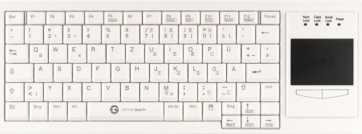 Image du produit Gett Cleantype Xtra Touch Clavier avec touchpad USB couleur blanc Mise en page FR (DE, Filaire)