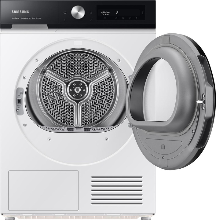 Produktbild Samsung DV90BB5245AES3 Optimal Dry 9 kg Frontlader-Wäschetrockner Klasse A++, schwarze Tür (9 kg, Rechts)