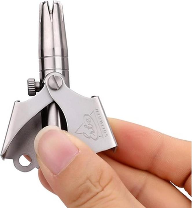 Actual product image Erbe Nose Hair Remover Stainless Steel with Brush - Solingen