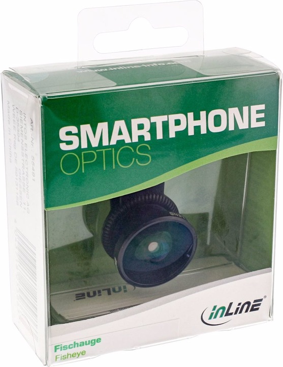 Produktbild InLine Smartphone Aufsteck-Objektiv Fisheye Weitwinkel 0.30X
