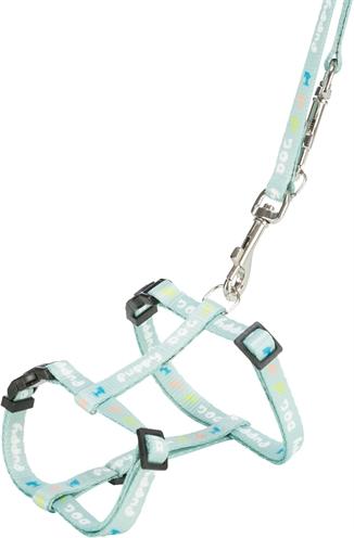 Produktbild Trixie Junior hvalpesele med line, M-L: 27-45cm/10mm, 2m, mint (M, L, Hund)