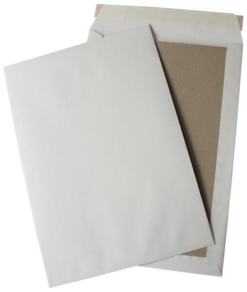 Actual product image Büroring Versandtasche DIN B4, ohne Fenster, haftklebend, Papprückwand, 110g/qm, weiss, 125 Stück (125 pcs.)