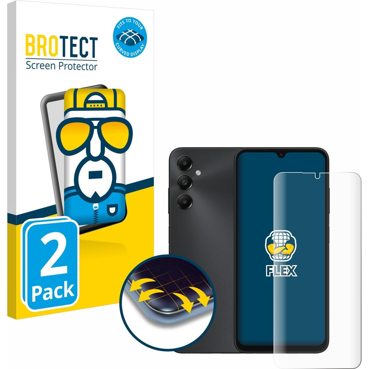 BROTECT Full-Cover Displayschutz (2 Stück, Samsung Galaxy A05s), Smartphone Schutzfolie, Transparent