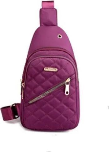 Only-Bags.Store Grosse Kapazität bestickt mehrschichtige einfache Oxford Tuch Crossbody Brusttasche Outdoor Freizeit