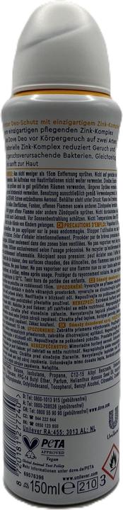 Immagine prodotto Dove Deodorante agli agrumi e alla pesca 150 ml (Getto vaporizzato, 150 ml)