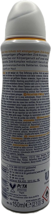 Immagine prodotto Dove Deodorante agli agrumi e alla pesca 150 ml (Getto vaporizzato, 150 ml)
