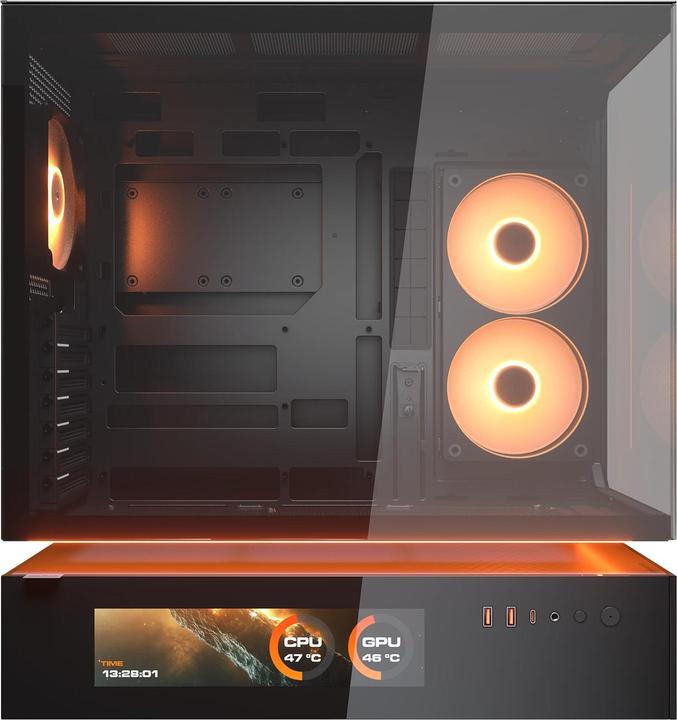 Produktbild Cougar Gehäuse Midi-Tower CFV235 Vision, ARGB, Glas, Schwarz (ATX, mATX, Mini-ITX)