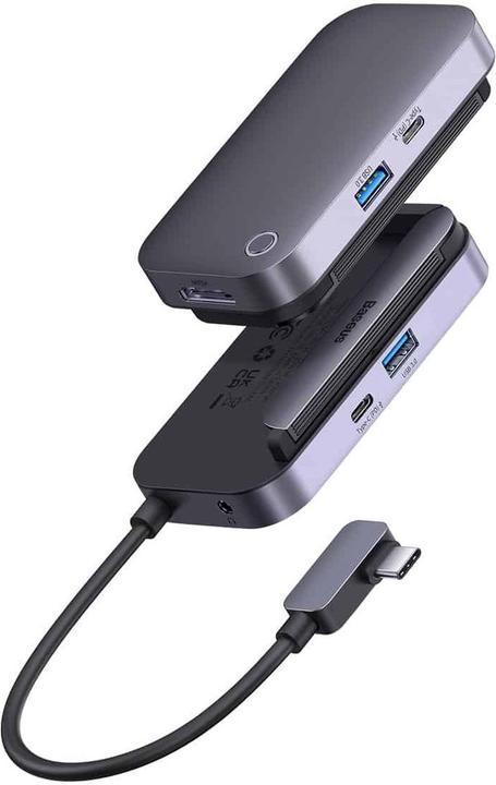 Image du produit Baseus Adaptateur PadJoy 6 ports Type-C HUB gris foncé (USB-C, 6 ports)