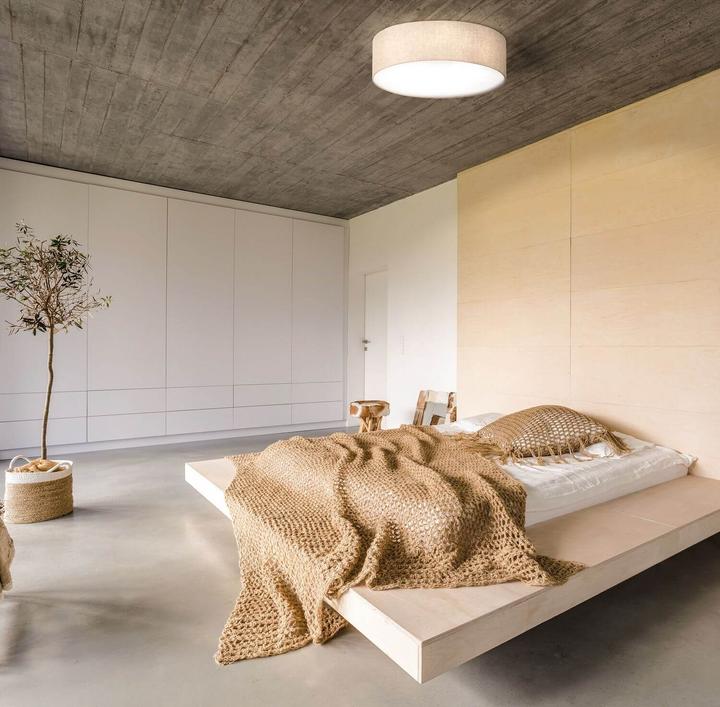 Produktbild Fischer & Honsel Honsel Thor Deckenleuchte 4-fach E14 Stoffschirm sandfarben Leinen sand 20913 (E14)