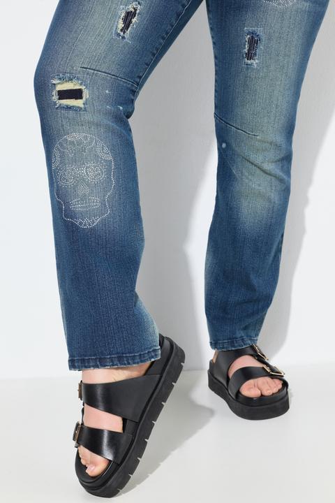 Produktbild Angel of Style Jeans Paula, Straight Fit, Totenkopf, Destroys (48)