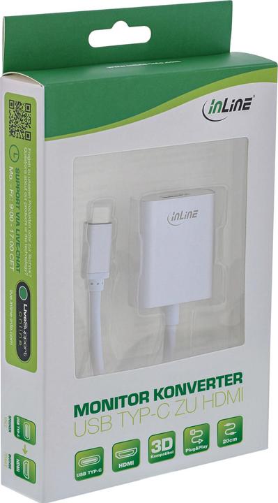 Produktbild InLine USB Typ-C zu HDMI (HDMI, 20 cm)