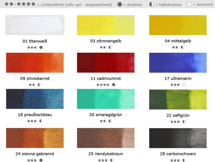 Produktbild Magi-Wap Artist Grundfarben 12x200ml Ölfarbe (2400 ml)