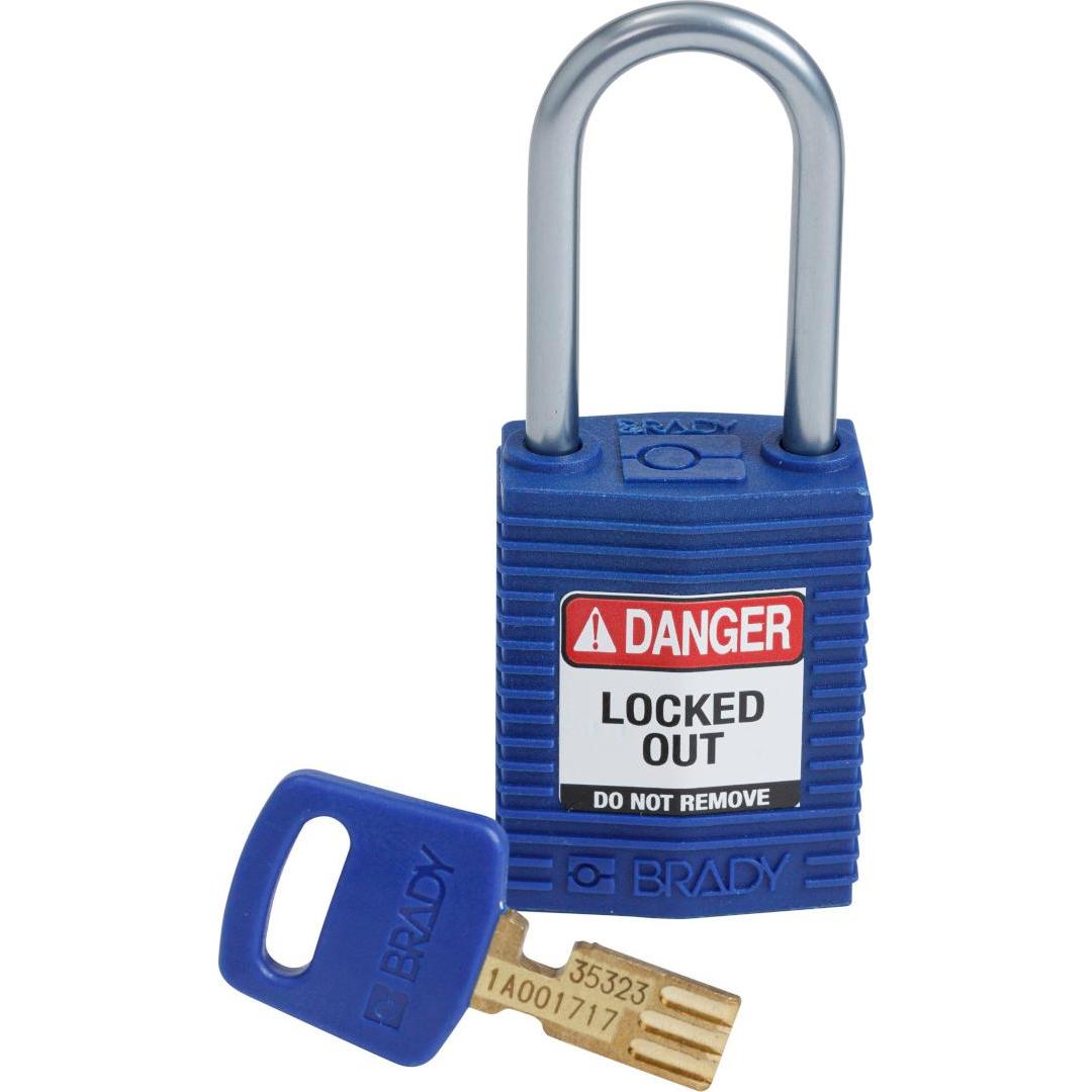 Brady, Lucchetto, SafeKey Lucchetti compatti in nylon con grillo in alluminio per applicazioni di blocco