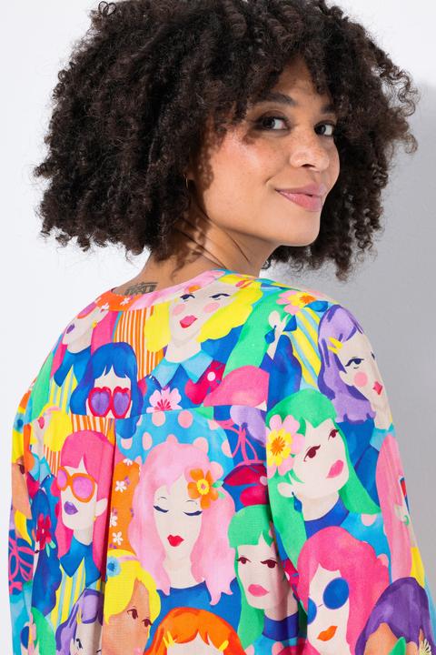 Produktbild Angel of Style Bluse, A-Linie, Gesichter-Muster (52)