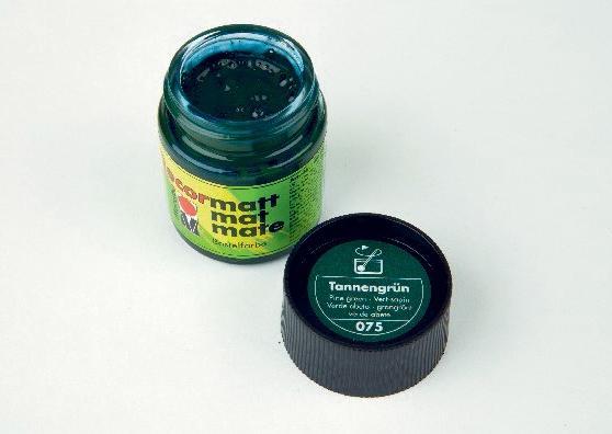Actual product image Marabu Acrylic paint "Decormatt", fir green, 50 ml, in jar (50 ml)