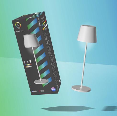Immagine prodotto Tint Lampada da tavolo a LED per esterni Dalia bianco, bianco+colore 404136 (E27)