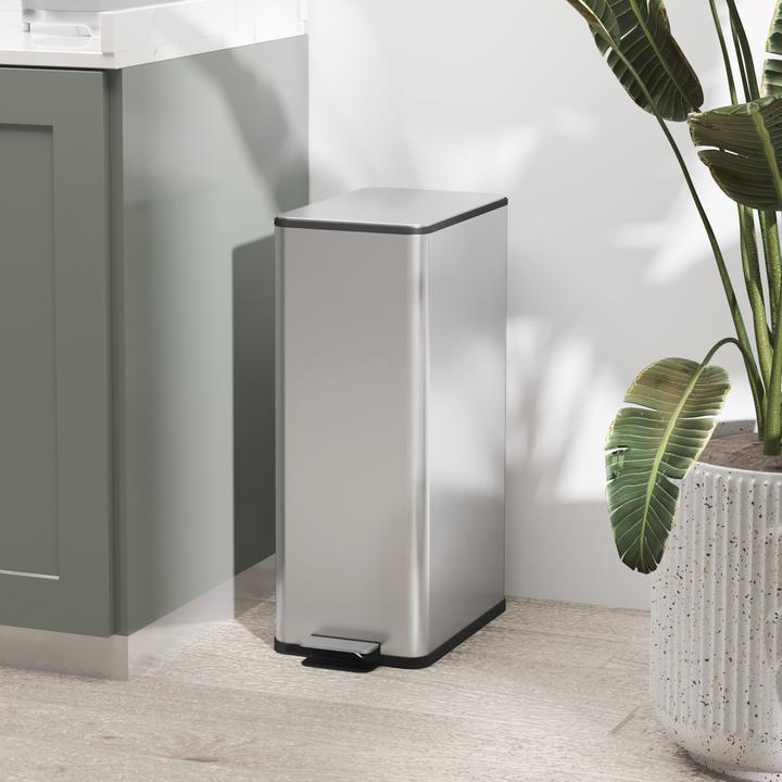 Produktbild Homcom Mülleimer Edelstahl, Kunststoff Silber (20 l)