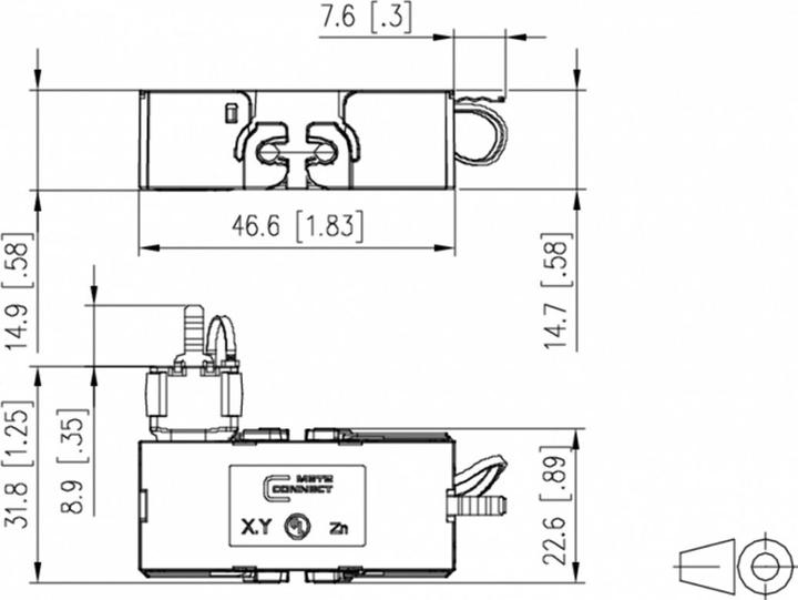 Produktbild Metz Connect Cable connector class EA 270° (Netzwerk Kupplung)