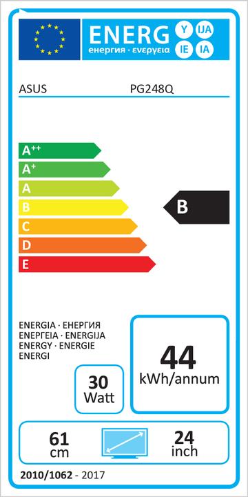 Energie-Label ASUS ROG Swift PG248Q (1920 x 1080 Pixel, 24")