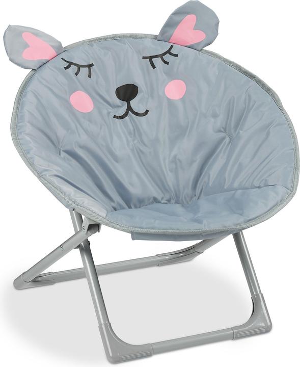 Actual product image Relaxdays Foldable Kids Moon Chair, Camping Seat (High chair)