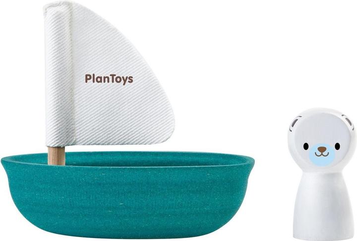 Produktbild Plantoys Segelboot - Eisbär