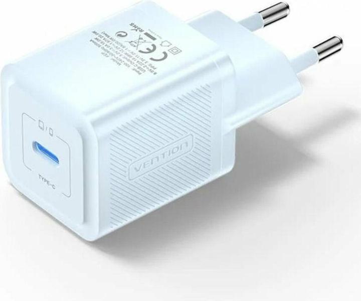 Actual product image Vention Wall charger,, FEPL0-EU, USB-C, 20W, GaN (blue) (20 W, 1 portion)