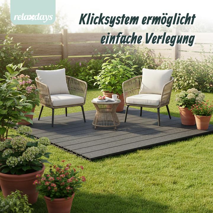 Actual product image Relaxdays WPC tiles (6x, 60 x 30 cm)