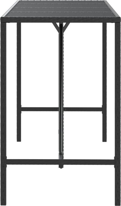 Produktbild vidaXL Bartisch mit Glasplatte (180 x 70 x 110 cm)