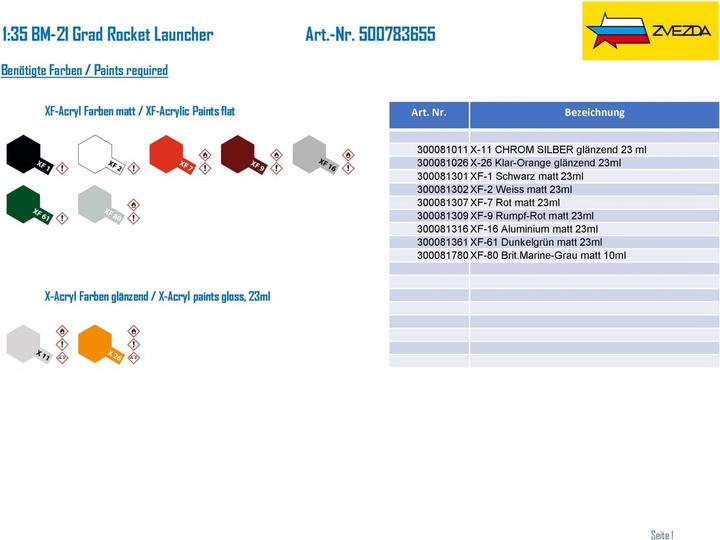 Produktbild 1:35 BM-21 Grad Rocket Launcher
