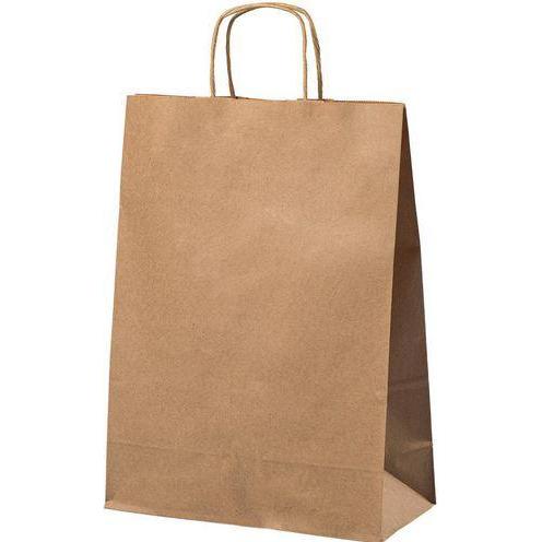 Mailmedia, Verpackungsmaterial, Papier-Tragetasche mit Kordel 8.7 Liter braun Masse B 240 x T 110 H 330 mm (250 Stück)