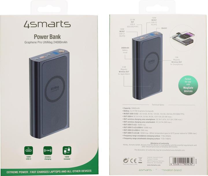 Produktbild 4smarts Graphene Pro UltiMag (24000 mAh, 100 W, 88.80 Wh)