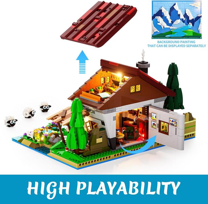 Actual product image Lumibricks Schäferhütte in den Alpen
