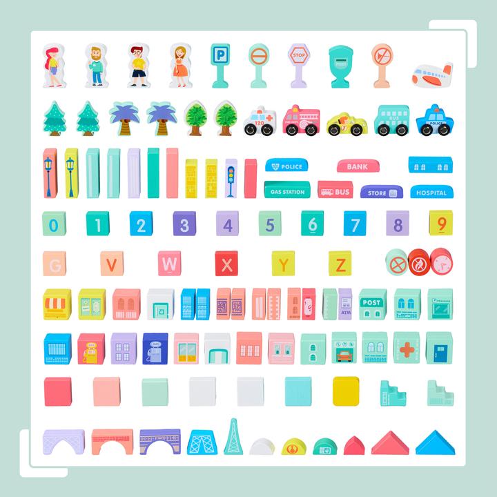 Actual product image Relaxdays Wooden block set