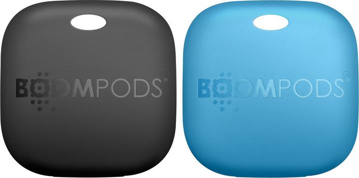 Actual product image Boompods Boomtag Rechargeable Duo Pack Blue & Black (iOS)