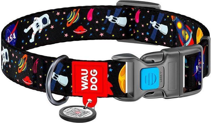 Image du produit Waudog NASA Collier de chien en nylon avec QRCodeGrM (M, Chien, Général)