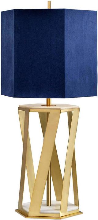 Actual product image Elstead Lighting Apollo table lamp E27 brushed brass blue (E27)